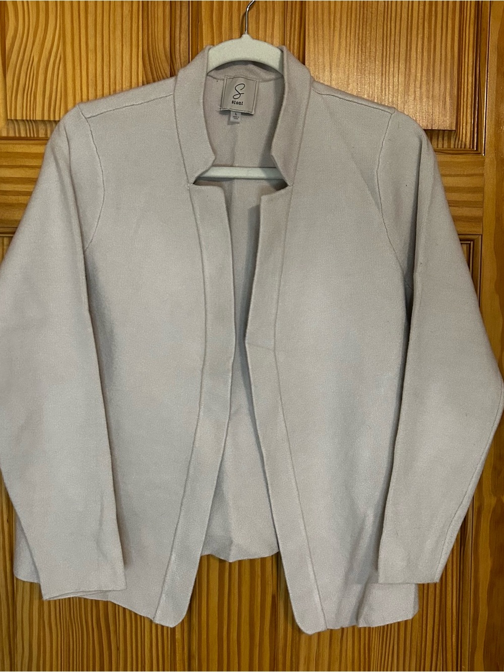 Sioni Pale Gray Open-Front Jacket